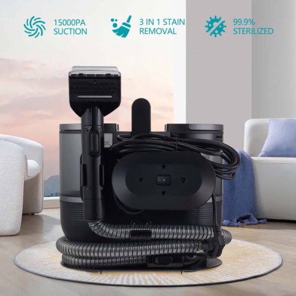 Winning Star carpet and sofa cleaning vacuum, 500W + 1200W power, for stain cleaning, works with steam and hot water – Model ST-4606