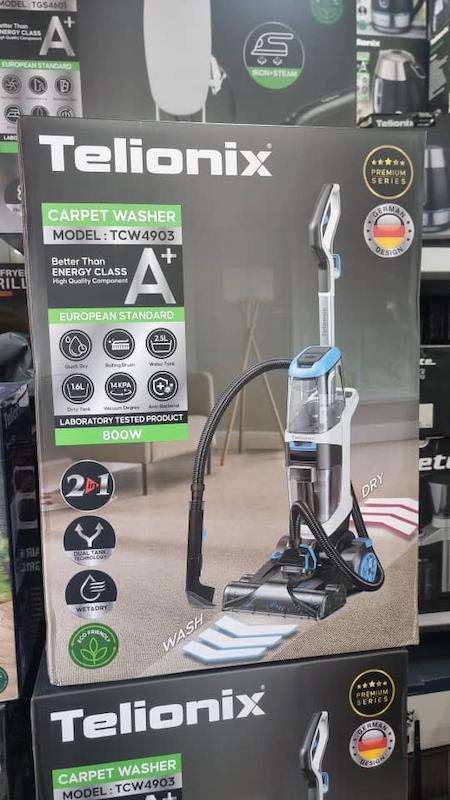 Telionix carpet & upholstery cleaner model 4903 with 18-month official warranty.