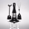 5 In 1 Hand Blender | 1.0L Chopper Bowl and 500mL Measuring Cup | 700W | Whisker & Batter Mixer Attachments | Stainless Steel Blades and Rods | BPA-Free Chopper Bowl | 8 Pieces | Safety Button | MT-HB14