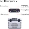 SDFGH 19L Car Refrigerator Freeze Heating Fridge Compressor Plug Picnic Refrigeration Heating