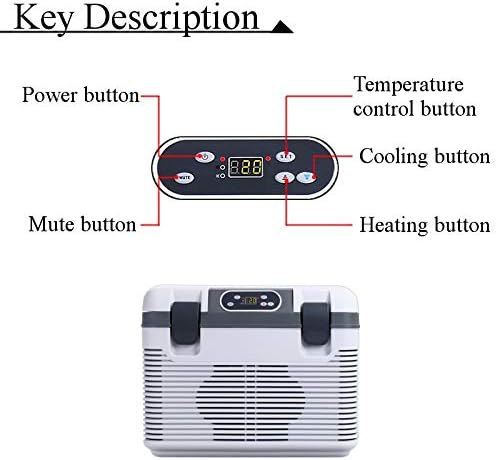 SDFGH 19L Car Refrigerator Freeze Heating Fridge Compressor Plug Picnic Refrigeration Heating