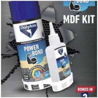 Dolphin super glue Fast Adhesive Power Bond MDF Kit – Strong Super Glue with Activator, Wood Glue, Nail Glue, Silicone Sealant, Epoxy, and Rust Remover – Multi-Purpose, Safe, and Heavy-Duty Adhesive