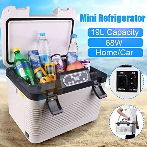 SDFGH 19L Car Refrigerator Freeze Heating Fridge Compressor Plug Picnic Refrigeration Heating