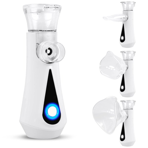 Hygelink Portable Inhaler Machine, JM-06802 Mini Mist Atomizer, Silent Mesh Steam Inhaler for Kids and Adults with Storage Bag for Travel and Household Use