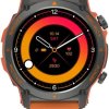 Oteeto Watch7 Pro Sport Smartwatch, 1.5" AMOLED Display, 1 ATM Waterproof, Smart Call, Orange Strap