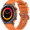 Oteeto Watch7 Pro Sport Smartwatch, 1.5" AMOLED Display, 1 ATM Waterproof, Smart Call, Orange Strap