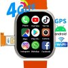 XO Android Smart 4G watch, Android OS interface, Pre installed apps, AMOLED Display screen | Sports and fitness Tracker, Cellular, Wi-Fi, Tiktok Instagram on the watch, Sim card Watch (64GB Black)