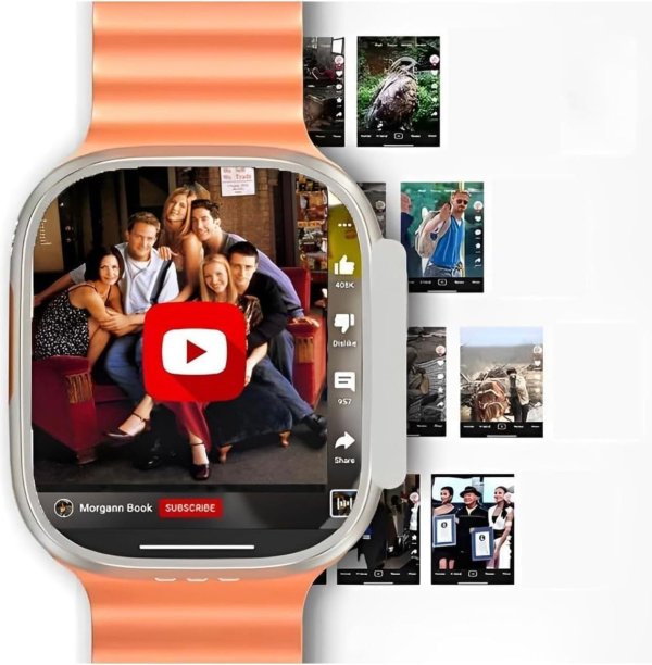 XO Android Smart 4G watch, Android OS interface, Pre installed apps, AMOLED Display screen | Sports and fitness Tracker, Cellular, Wi-Fi, Tiktok Instagram on the watch, Sim card Watch (64GB Black)