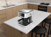 LePresso Digital Espresso Machine with Milk Frother, 20 Bar High Pressure Coffee Machine, 1.5L Water Capacity, 1100W, Espresso Maker with Touch Display & Pre-Brew, for Espresso, Latte, Cappuccino