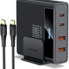 Mcdodo USB C Charger 100 W 4 Ports Fast Charging Station Multiple Charging Plug with Cable GaN Charger for iPad, MacBook/Pro/Air, Lenovo, Dell, Phone, Samsung