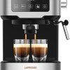 LePresso Digital Espresso Machine with Milk Frother, 20 Bar High Pressure Coffee Machine, 1.5L Water Capacity, 1100W, Espresso Maker with Touch Display & Pre-Brew, for Espresso, Latte, Cappuccino