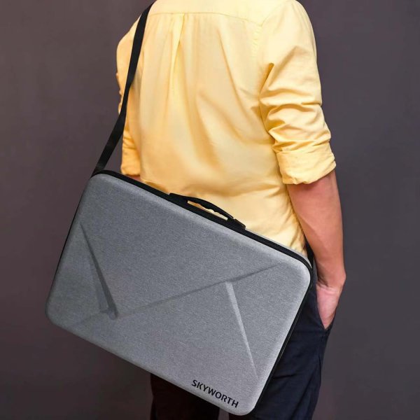 Skyworth 24-Inch Portable Smart TV with Protective Case, Battery Powered Outdoor TV, 1080P FHD, Google TV, HDR10, Dolby Audio, Chromecast, Ideal for Sports, Game Day Bundle