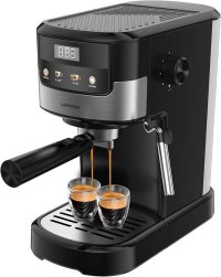 Lepresso Suprema Espresso Machine, Milk Steamer, With 1100W Power+ 20Bar Pressure, Adjustable Steam Control, 1.2L Removable Water Tank, Automatic Power-Off, One-touch Operation, NS Capsule Compatible.