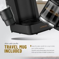 LePresso 10-Cup Coffee Maker, Drip Coffee Machine, Washable Nylon Filter, Interactive Touch Display, Brewing Coffee Maker with 400mL Travel Mug, Carafe Coffee Machine, for Home, Office
