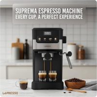 Lepresso Suprema Espresso Machine, Milk Steamer, With 1100W Power+ 20Bar Pressure, Adjustable Steam Control, 1.2L Removable Water Tank, Automatic Power-Off, One-touch Operation, NS Capsule Compatible.