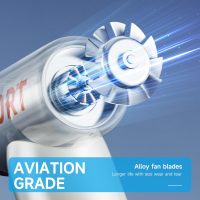 Electric Air Duster,Air Blower,110000RPM Portable Hand Held Duster, Replacement for Compressed Canned Air Duster Eco-Friendly,33m/s Wind Speed Violent Jet Fan for Dusting, Cleaning,Rechargeable,White