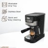 Lepresso Suprema Espresso Machine, Milk Steamer, With 1100W Power+ 20Bar Pressure, Adjustable Steam Control, 1.2L Removable Water Tank, Automatic Power-Off, One-touch Operation, NS Capsule Compatible.