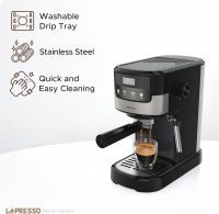 Lepresso Suprema Espresso Machine, Milk Steamer, With 1100W Power+ 20Bar Pressure, Adjustable Steam Control, 1.2L Removable Water Tank, Automatic Power-Off, One-touch Operation, NS Capsule Compatible.