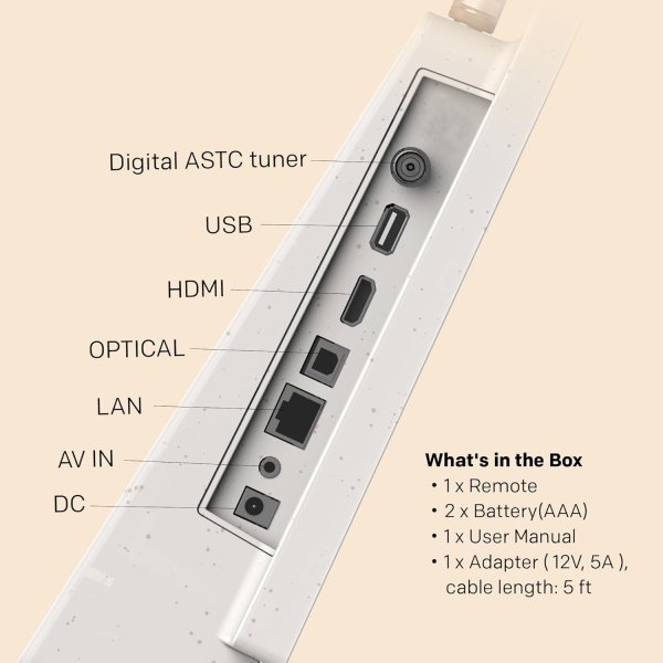 Skyworth 24-Inch Portable Smart TV with Protective Case, Battery Powered Outdoor TV, 1080P FHD, Google TV, HDR10, Dolby Audio, Chromecast, Ideal for Sports, Game Day Bundle