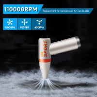 Electric Air Duster,Air Blower,110000RPM Portable Hand Held Duster, Replacement for Compressed Canned Air Duster Eco-Friendly,33m/s Wind Speed Violent Jet Fan for Dusting, Cleaning,Rechargeable,White