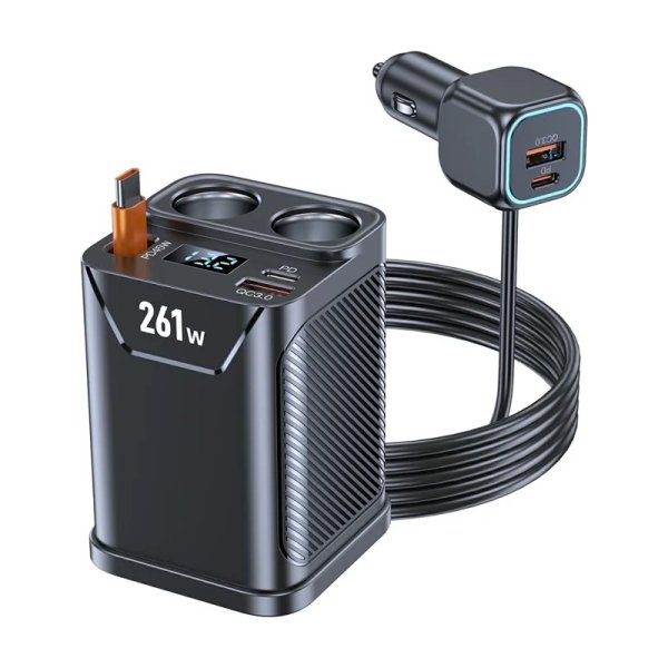 Digitplus Car Charger Dp-S345 Multi Smart Power Socket 261w