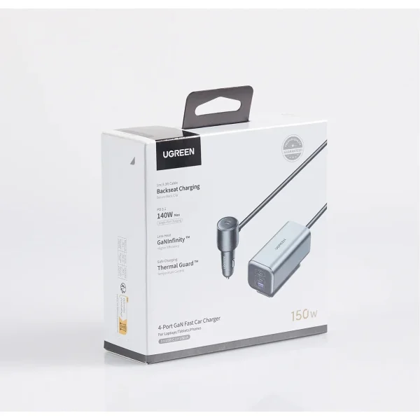 UGREEN 150W Fast Car Charger with Four GaN Ports