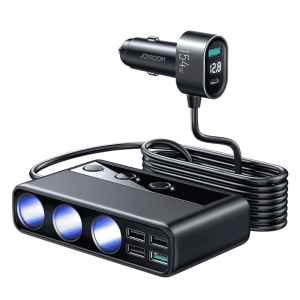 acdc5b7e-1ea0-4eb2-854e-a141fb6080dc-1000x1000-x2i28t0dsUIzJp08xfBy52AYB9DOb7exwYf4xQ3H JOYROOM JR-CL06 Multi-Port USB Car Charger – 154W PD Car Cigarette Lighter Charging Hub