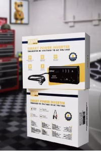 aef09741-3699-4e8d-ae4f-5b7853b95ca1 Car Power Inverter, 12V to 220V, High Frequency Modified Sine Wave, 300W, Multi-Port, USB Port + Type-C Port, Plus Includes Battery Adapter