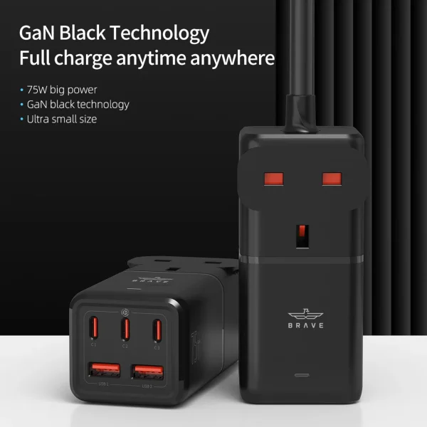 Brave 75W Desktop Adapter with Charging Ports