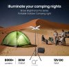 BRAVE BLS-02 BrightForce Pro 80W Portable Camping Light, 8000LM Foldable LED Floodlight with 2.5m Tripod, Battery Clip Power & IP54 Waterproof Lamp