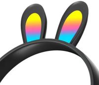 Rabbit Ear Headphone B12 New Wireless Cute Bluetooth Earphone With LED Ligh, bluetooth headset, stereo sound, high qualityy (purple)