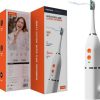 41HQ54rUWtL._AC_ Porodo Lifestyle Electric Toothbrush,Rechargeable Toothbrush, 2 Replacement Brushes, 25 Days Battery Life, 1000mAh Battery, IPX7, 100Ml Water Tank, 7386PSi Water Pressure, Advanced Cleaning-White