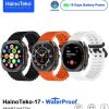 Haino Teko 17 Waterproof Smartwatch with 3 Set Strap and Wireless Charger For Mens and Boys (Black)