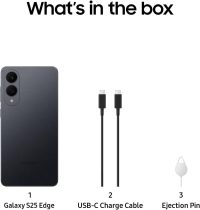 SAMSUNG Galaxy S25 Edge Phone, 256 GB AI Smartphone, Unlocked Android, Night Video, Fast Processor, ProScaler Display, Long Battery Life, 2025, Titanium JetBlack (International Version)