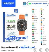 Haino Teko 17 Waterproof Smartwatch with 3 Set Strap and Wireless Charger For Mens and Boys (Black)