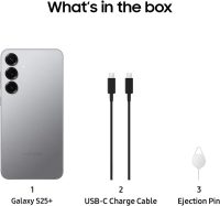 Samsung Galaxy S25+ Cell Phone, 256GB AI Smartphone, 12GB RAM,Silver Shadow, AI Camera, Fast Processor, ProScaler Display, Long Battery Life, 2025, (International Version)