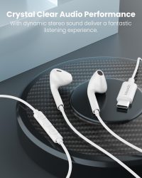 61DJc5uAZ+L._AC_SL1500_ Moxedo Wired Stereo Earphone Type-C Connector headset with In-Line Remote, Built-in Microphone Compatible for iPhone 16 & iPhone 15 series/iPads/Samsung Galaxy S24/ HUAWEI Pura/Mate XT