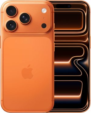 Apple iPhone 17 Pro 256 GB: 6.3-inch Display with ProMotion up to 120Hz, A19 Pro Chip, Breakthrough Battery Life, Pro Fusion Camera System with Center Stage Front Camera; Cosmic Orange